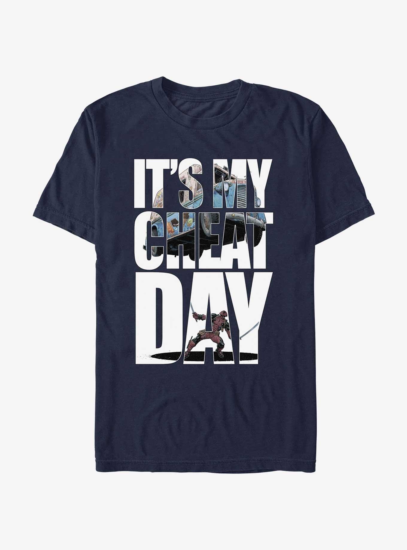 Marvel Deadpool Ice Cream Cheat Day T-Shirt, NAVY, hi-res