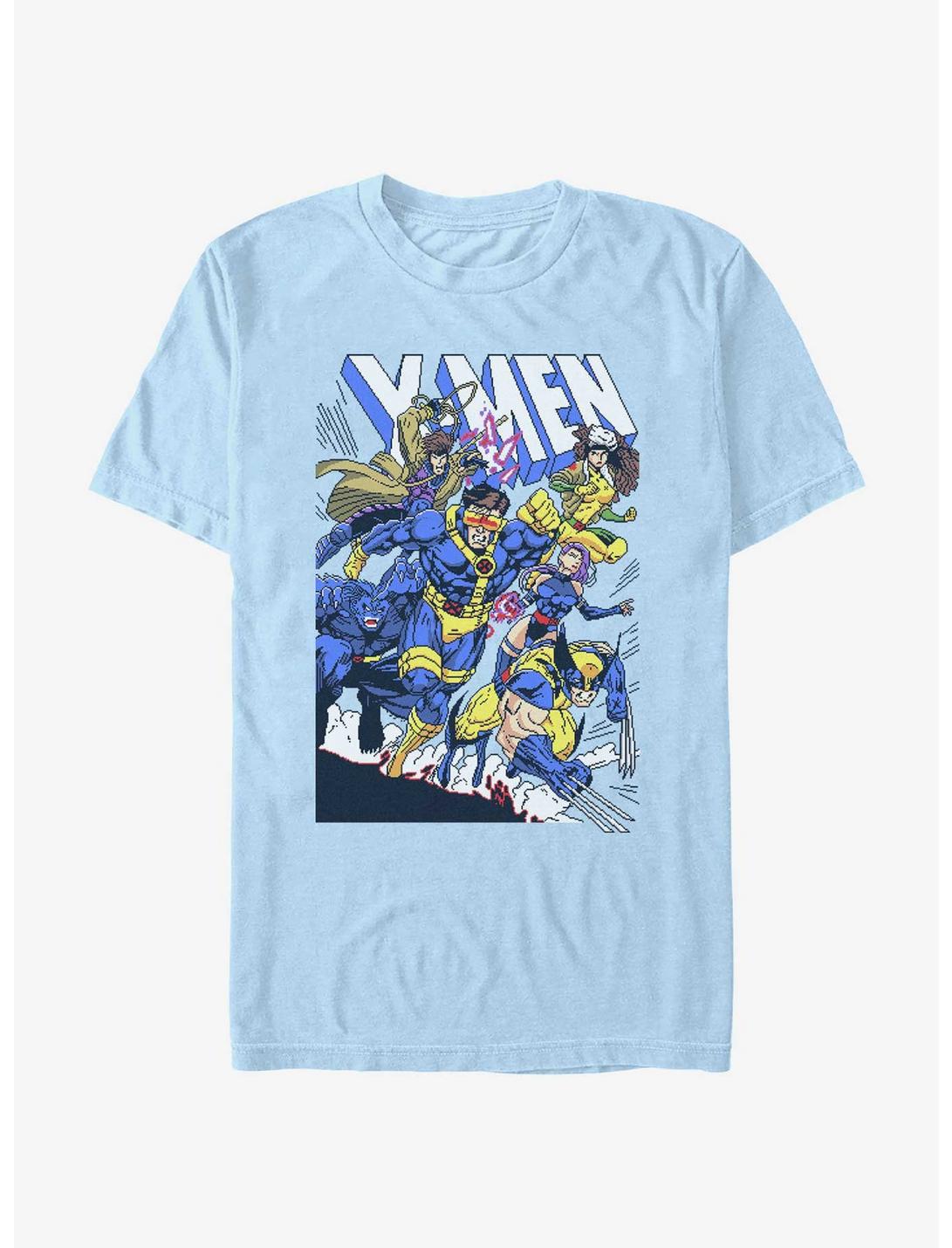 Marvel X-Men Rumble Poster T-Shirt, LT BLUE, hi-res