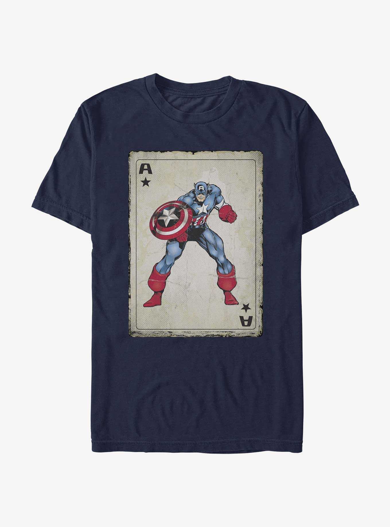 Marvel Captain America Ace Card T-Shirt, , hi-res