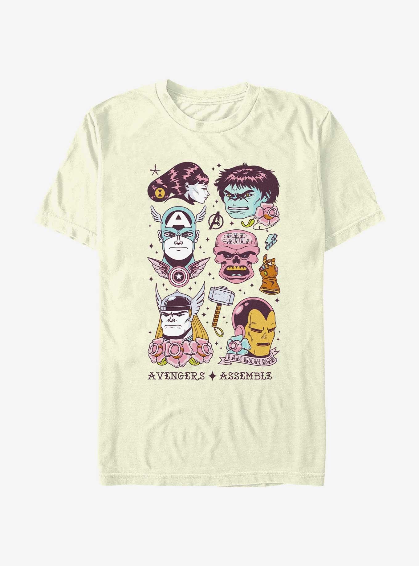 Marvel Avengers Assemble Tattoos T-Shirt, , hi-res