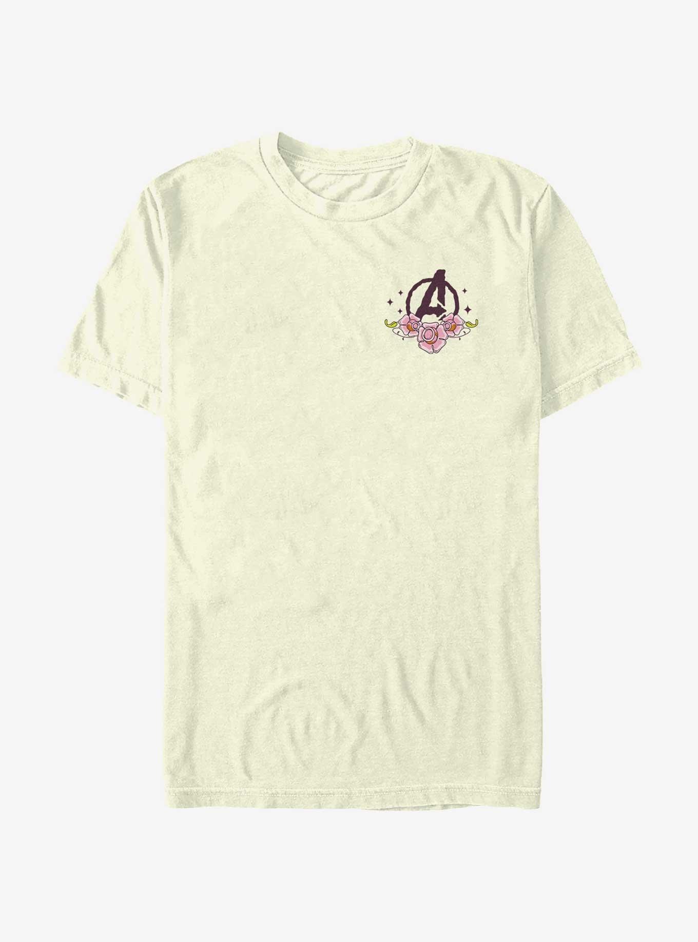 Marvel Avengers Logo Tattoo T-Shirt, NATURAL, hi-res