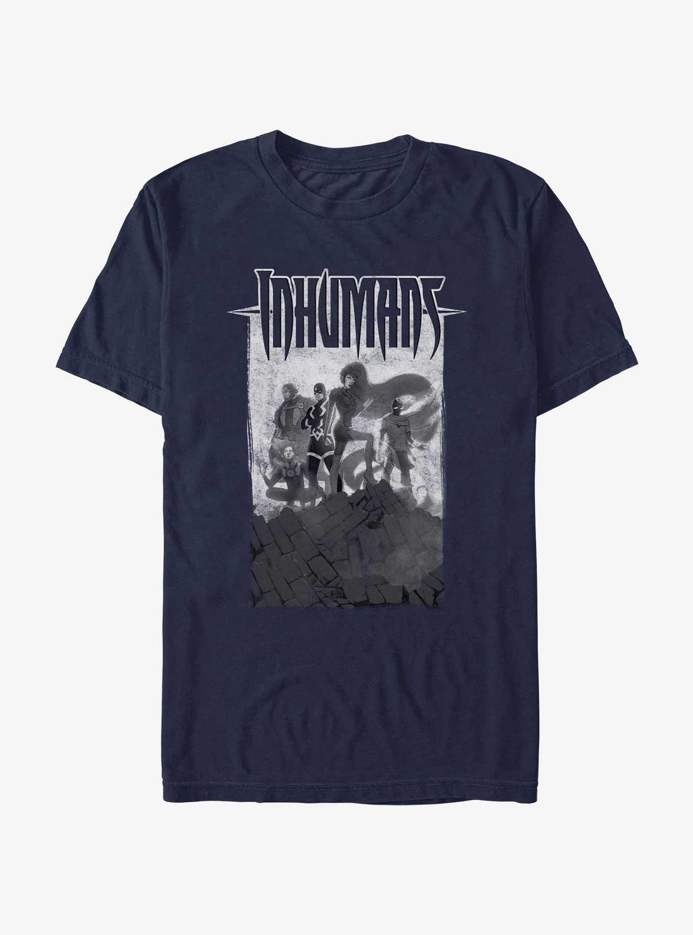 Marvel Inhumans Bed Of Bricks T-Shirt, NAVY, hi-res