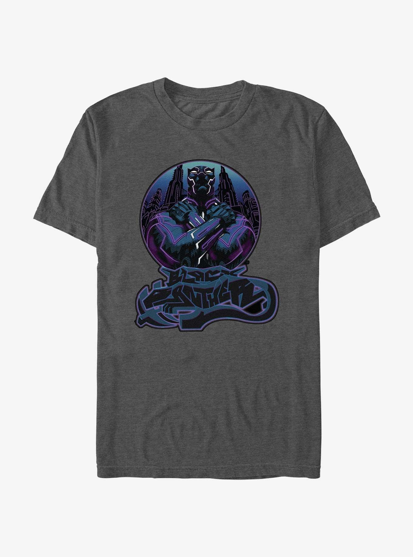 Marvel Black Panther For Wakanda Badge T-Shirt, CHAR HTR, hi-res