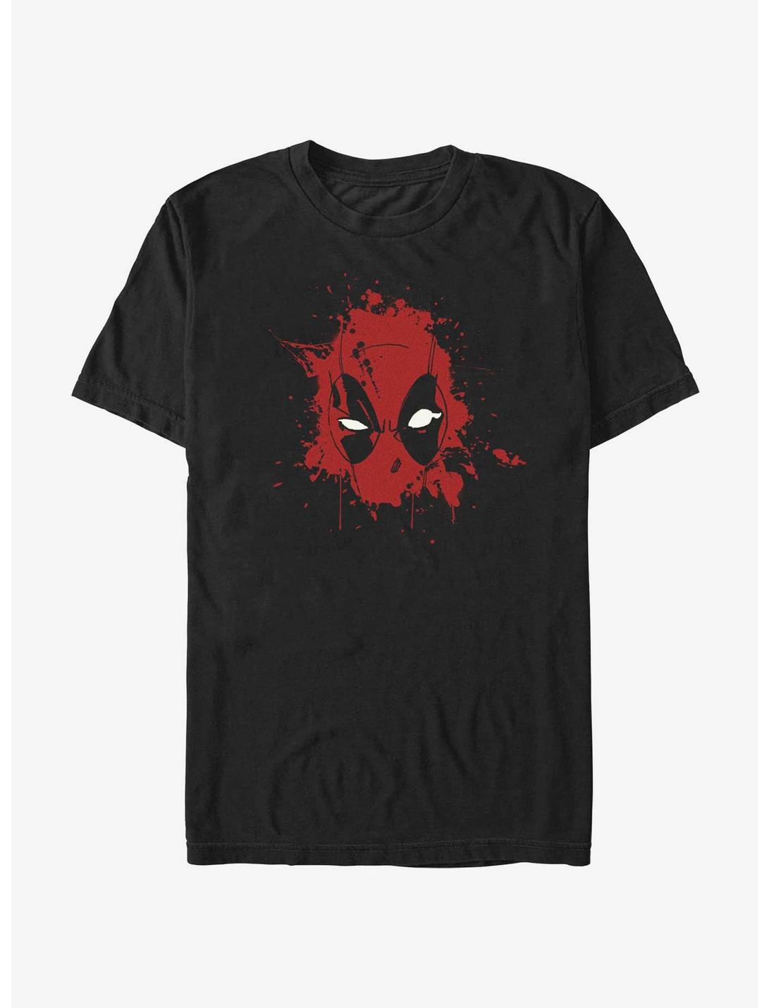 Marvel Deadpool Splatter Face T-Shirt, BLACK, hi-res