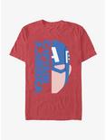 Marvel Captain America Face Minimal T-Shirt, RED HTR, hi-res