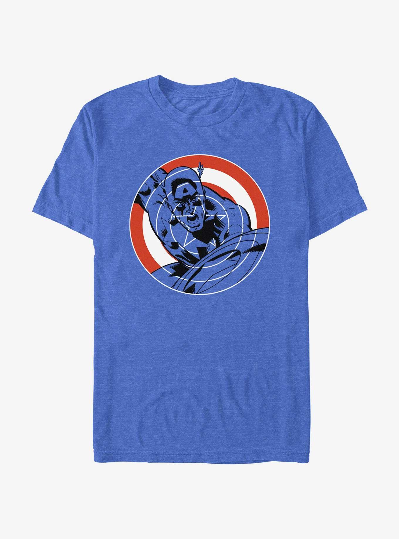 Marvel Captain America Steve Rogers Shield T-Shirt, ROY HTR, hi-res