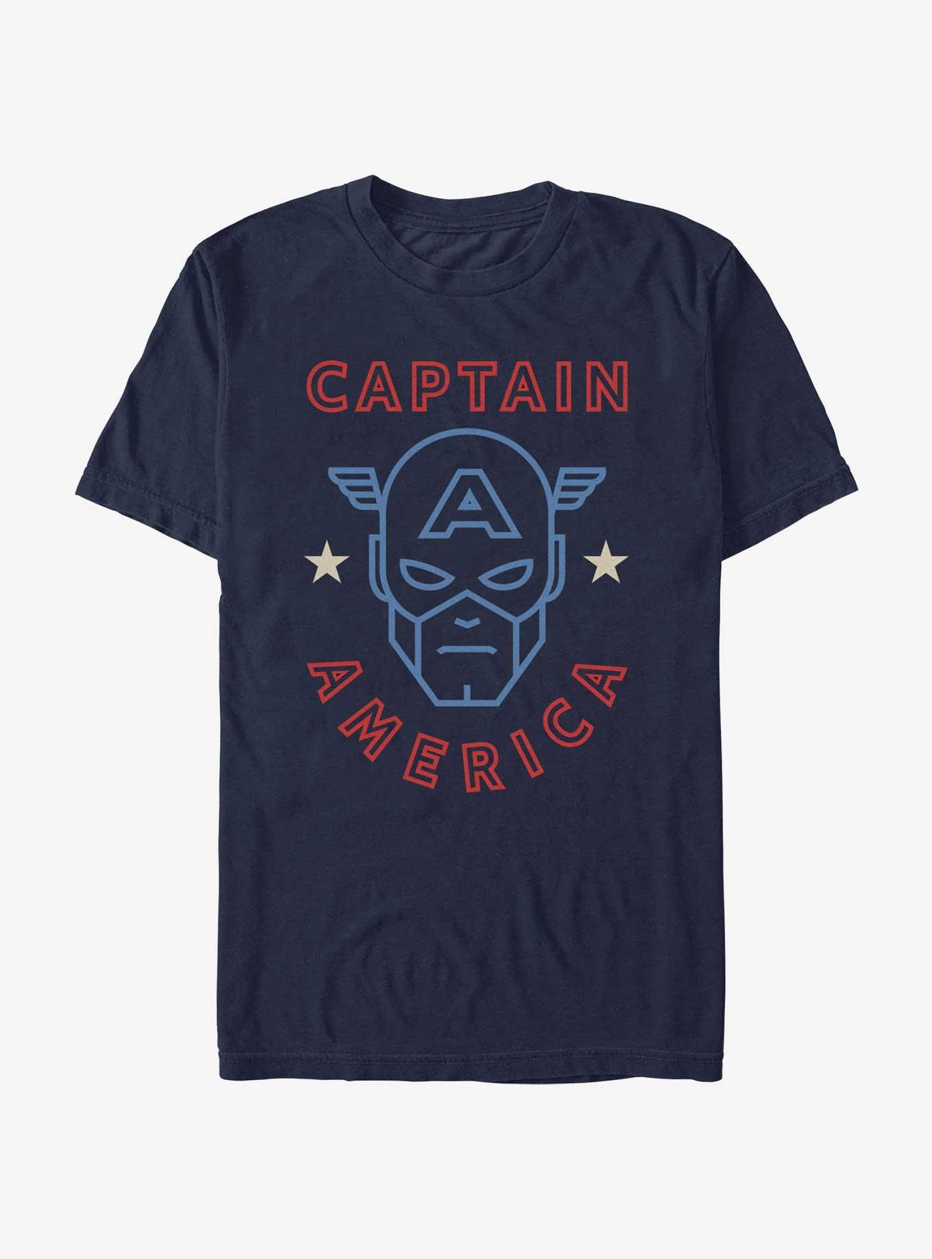 Marvel Captain America America's Hero T-Shirt, NAVY, hi-res