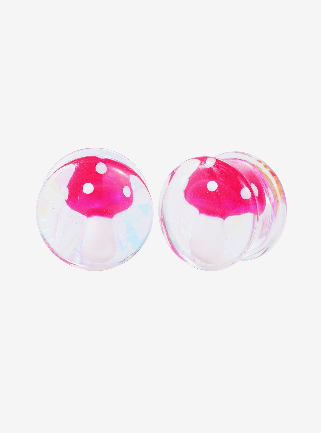 Resin Pink Mushroom Plug 2 Pack, , hi-res