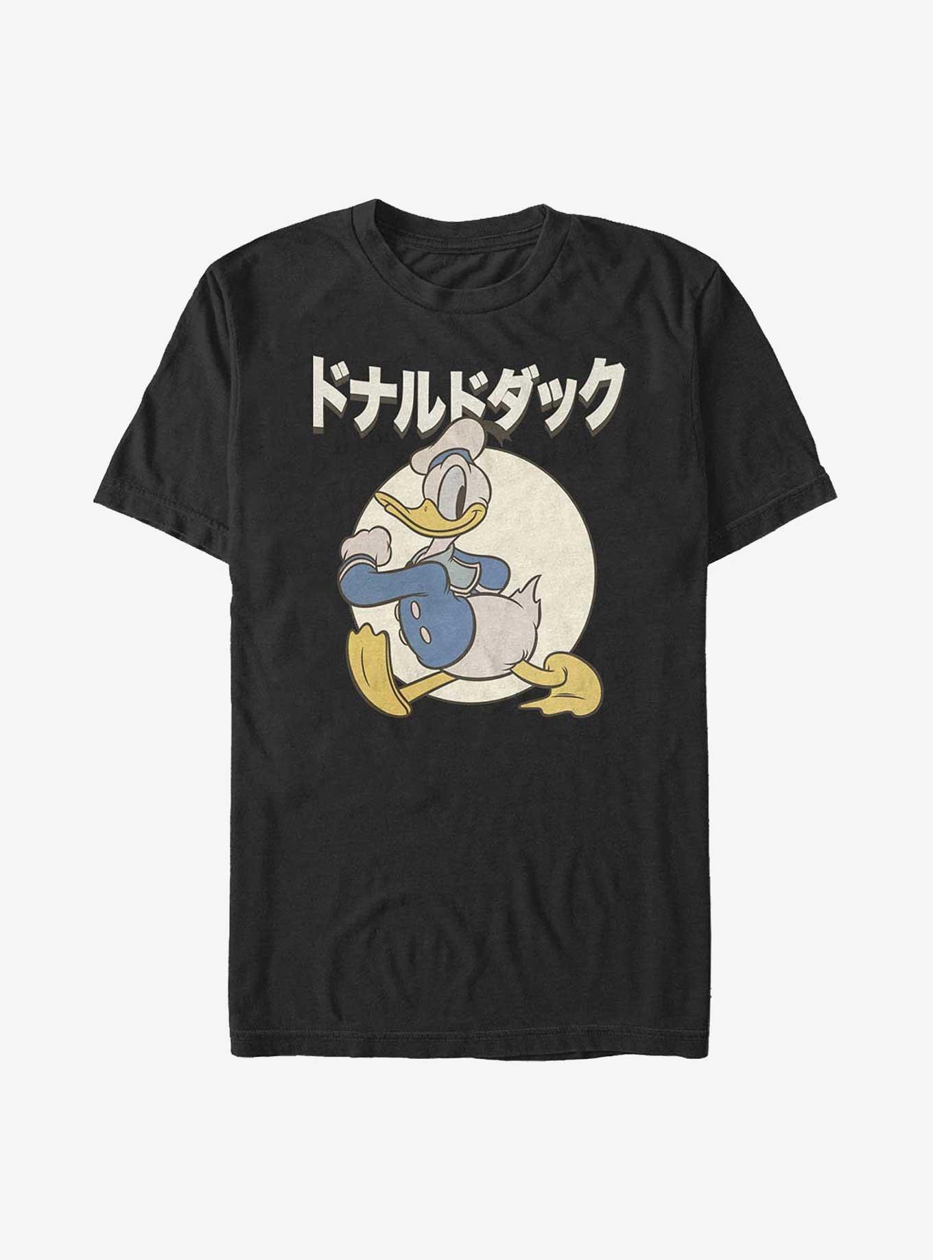 Disney Donald Duck Japanese Text Big & Tall T-Shirt, BLACK, hi-res