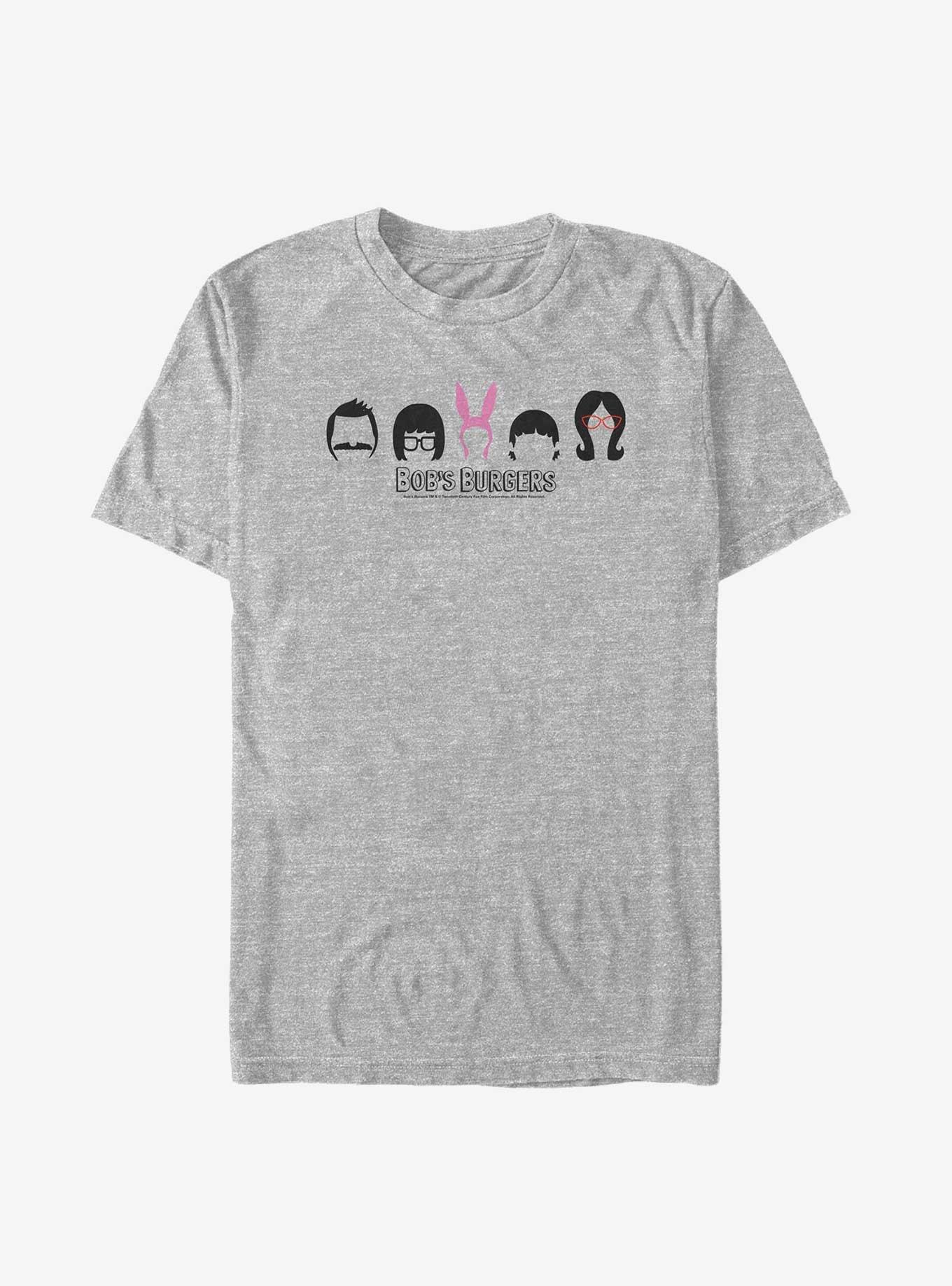 Bob's Burgers Hair Lineup Big & Tall T-Shirt, ATH HTR, hi-res