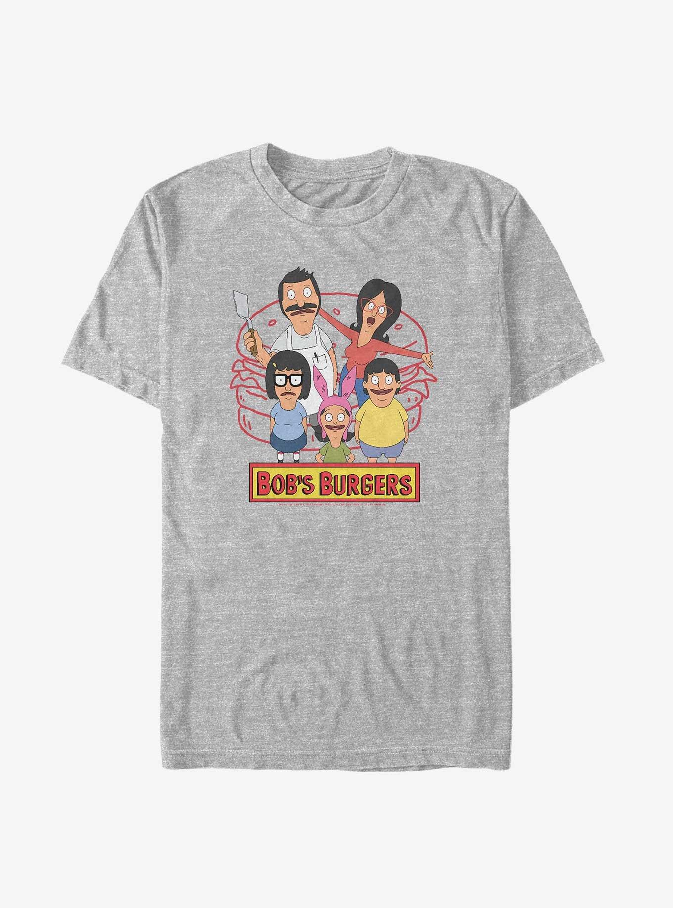 Bob's Burgers Family Circle Big & Tall T-Shirt, ATH HTR, hi-res