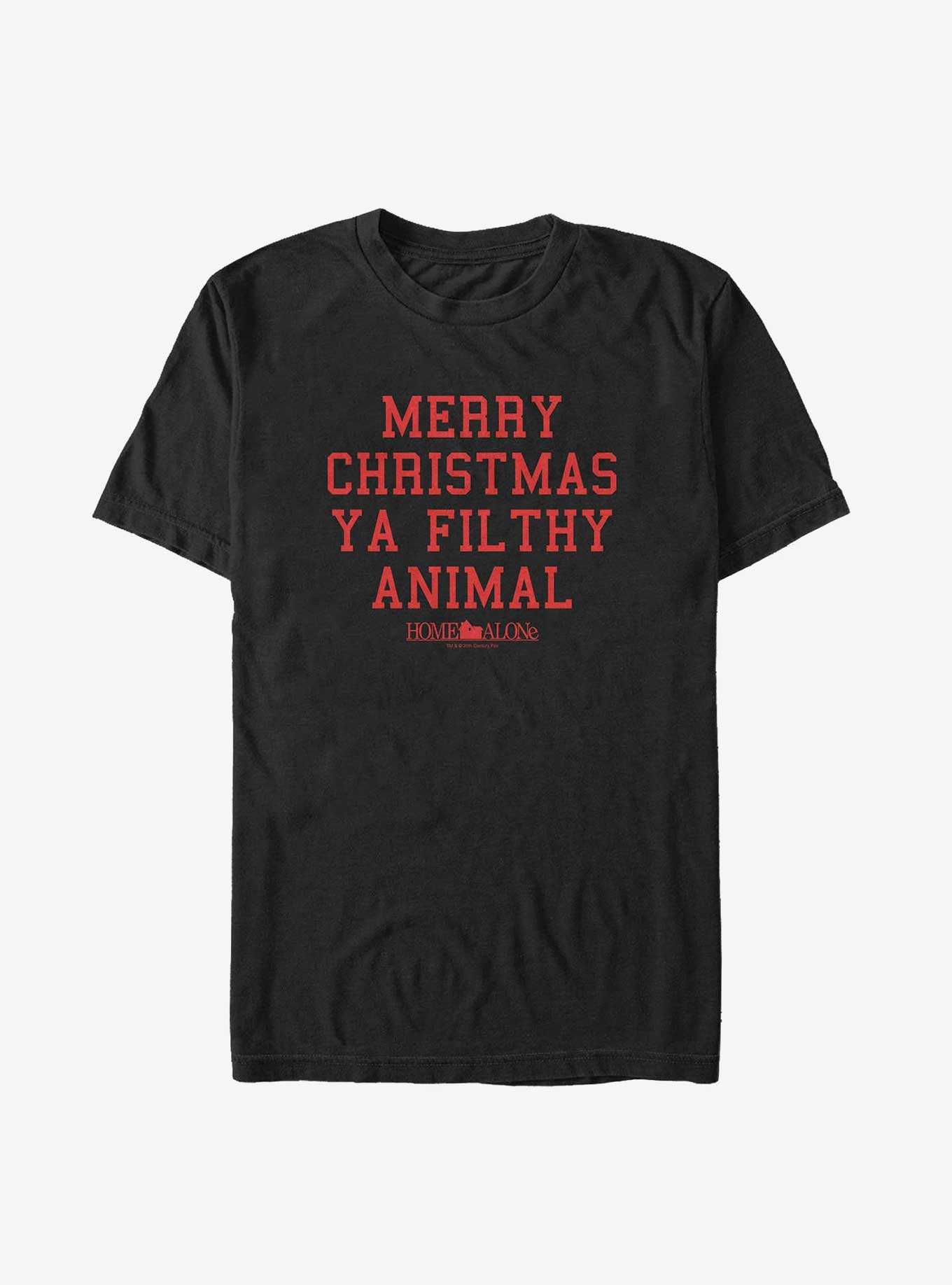 Home Alone Merry Christmas Ya Filthy Animal Text Big & Tall T-Shirt, , hi-res