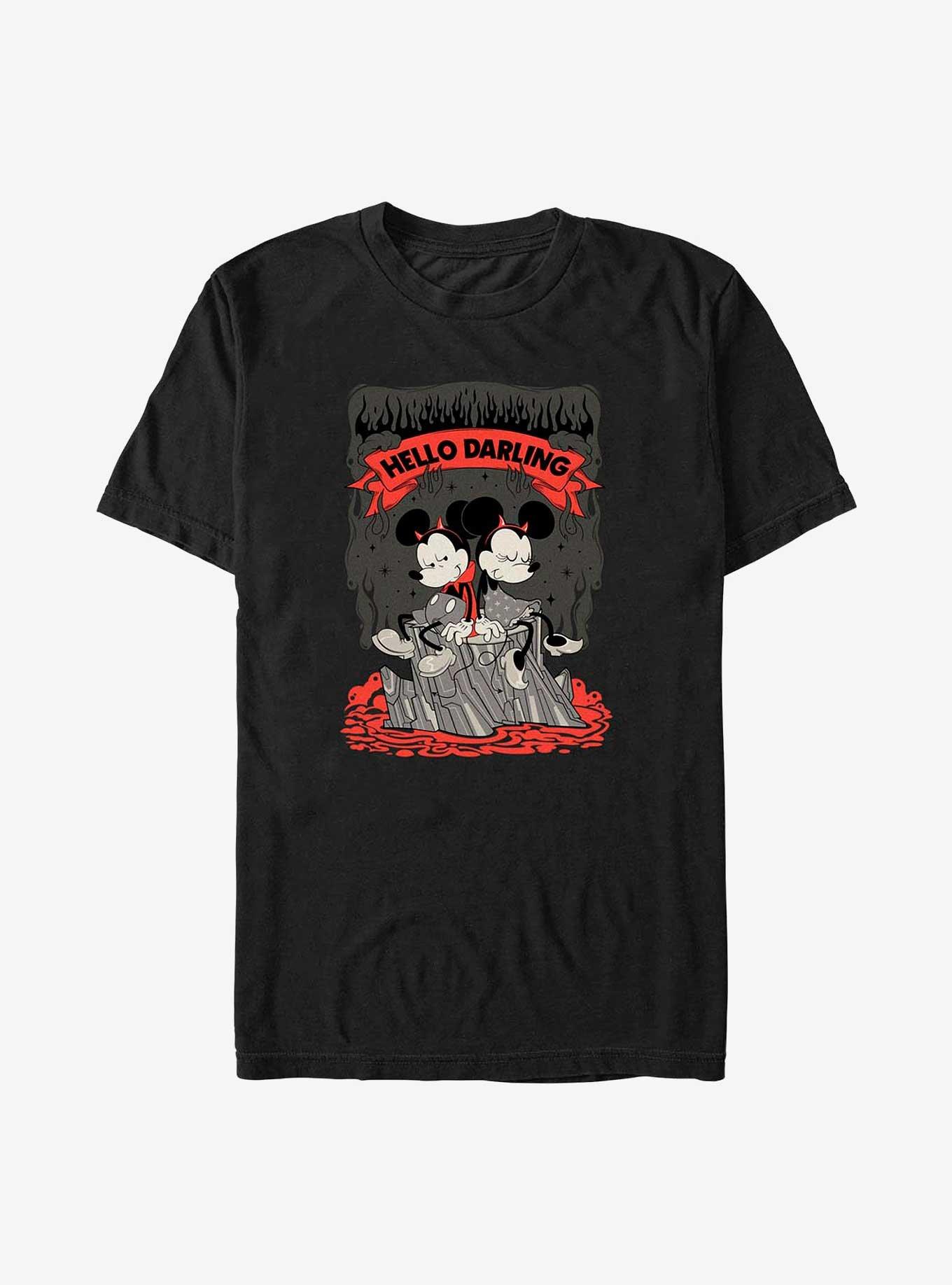 Disney Mickey Mouse & Minnie Mouse Devilish Hello Darling Big & Tall T-Shirt, BLACK, hi-res