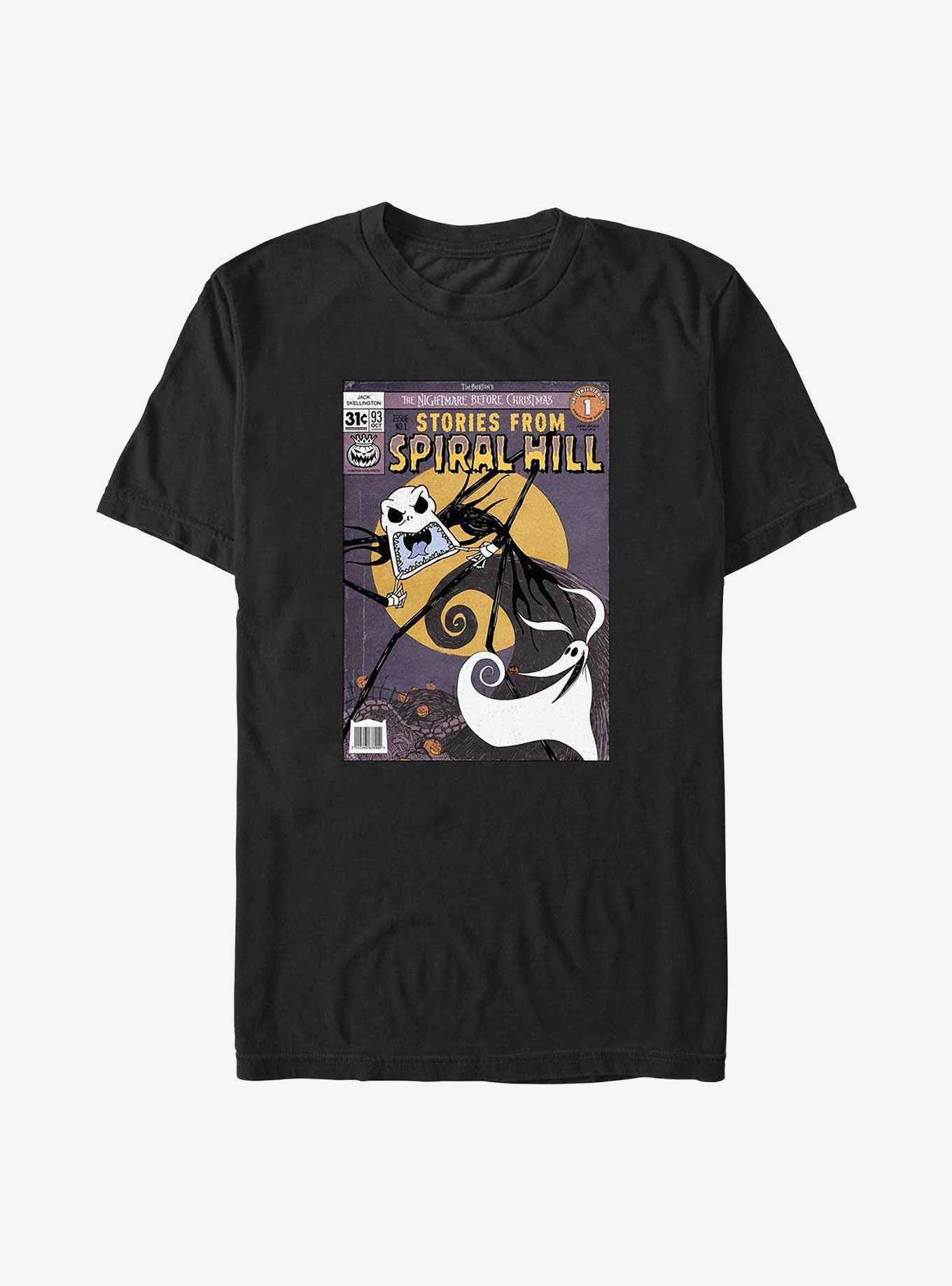 Disney The Nightmare Before Christmas Spiral Hill Comic Jack and Zero Big & Tall T-Shirt, , hi-res