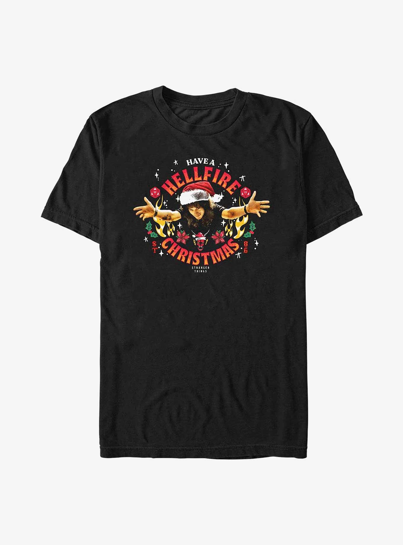 Stranger Things Hellfire Christmas Santa Eddie Big & Tall T-Shirt