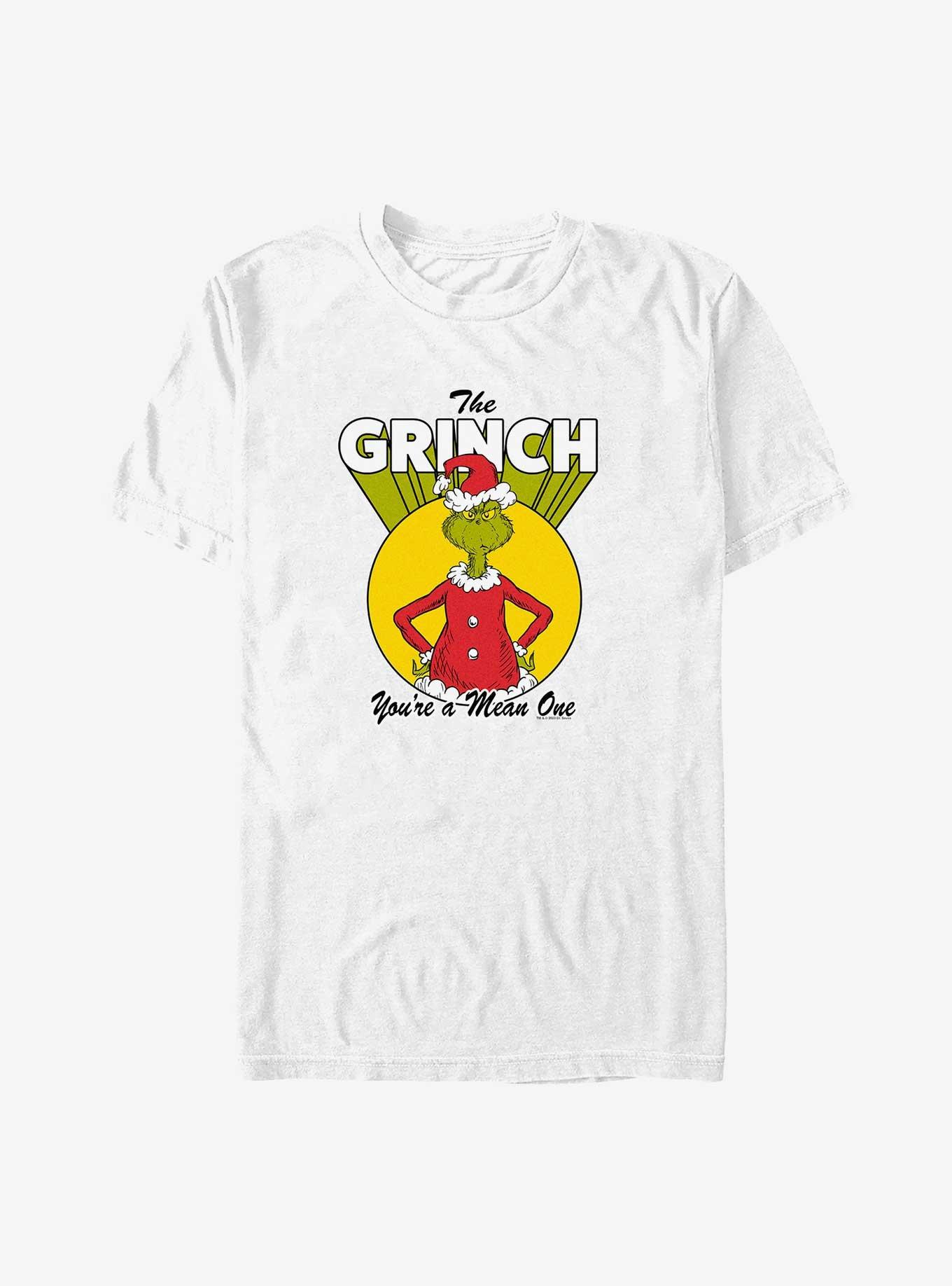 Dr. Seuss The Grinch Who Stole Christmas You're A Mean One Big & Tall T-Shirt, WHITE, hi-res