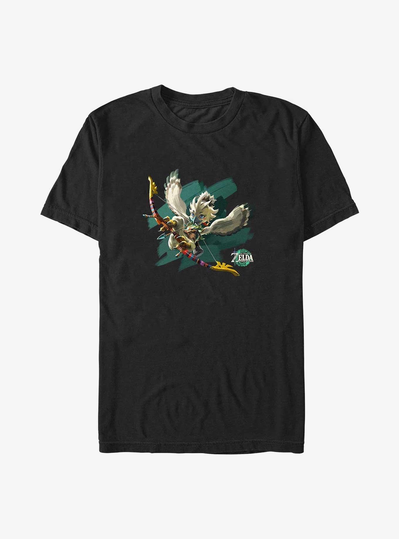 The Legend of Zelda: Tears of the Kingdom Tulin Logo Big & Tall T-Shirt, BLACK, hi-res