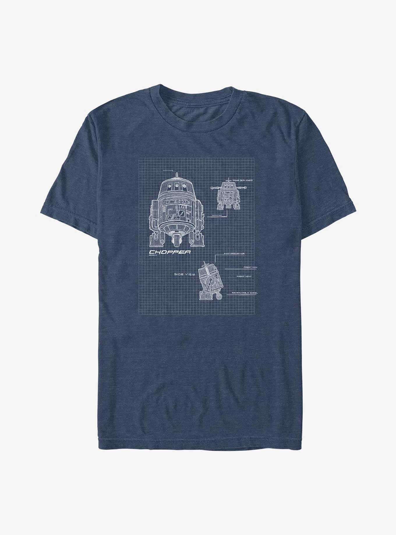 Star Wars: Rebels Chopper Schematics Blueprint Big & Tall T-Shirt, , hi-res