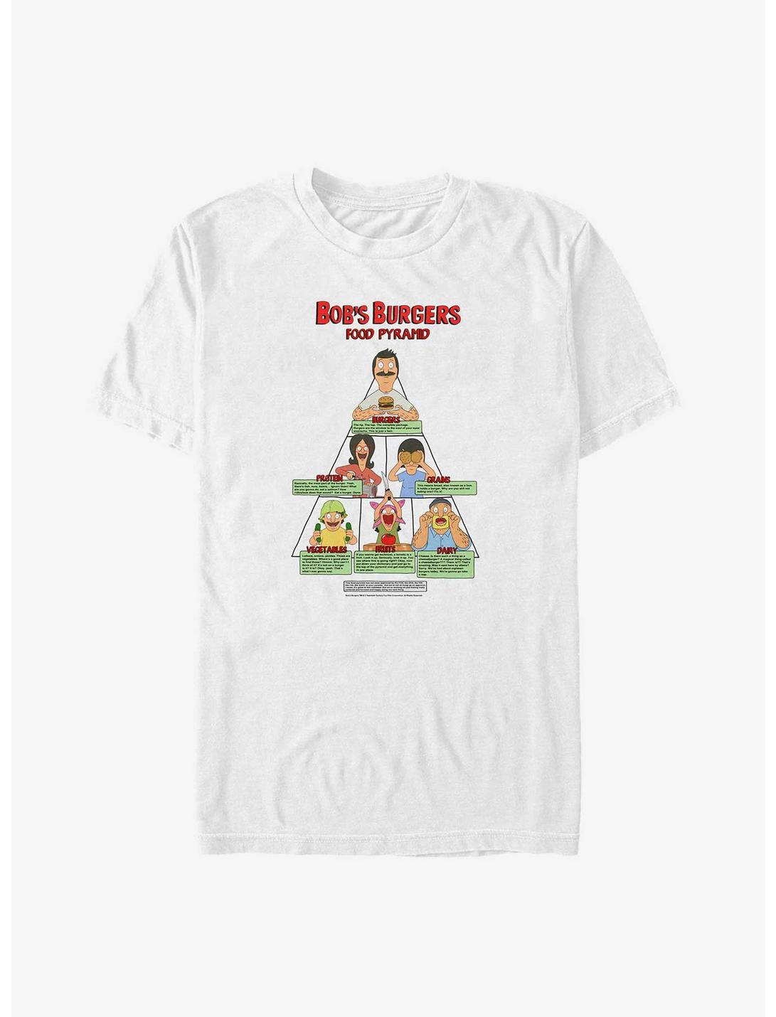 Bob's Burgers Food Pyramid Big & Tall T-Shirt, WHITE, hi-res