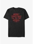 Home Alone Merry Christmas Ya Filthy Animal Text Big & Tall T-Shirt, BLACK, hi-res