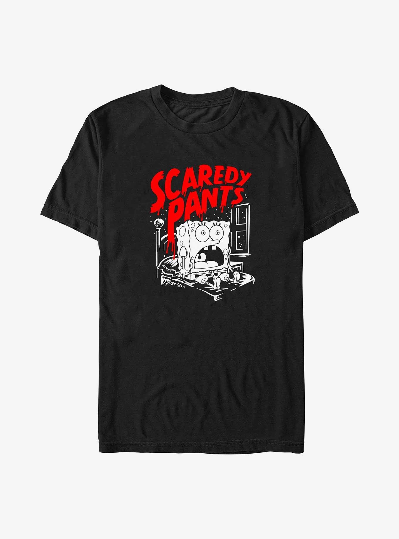 SpongeBob SquarePants Scaredy Pants Big & Tall T-Shirt, BLACK, hi-res