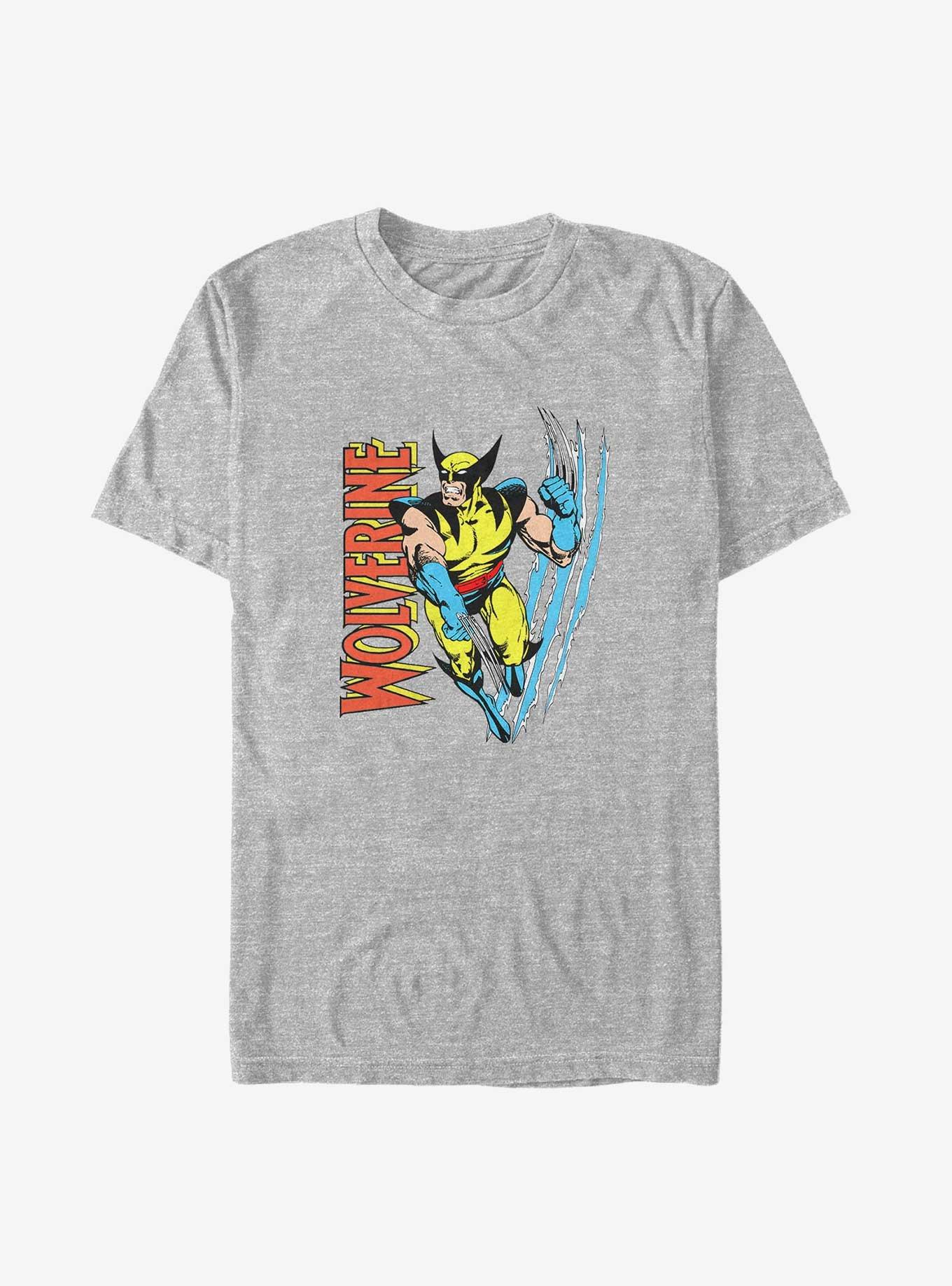 Marvel X-Men Wolverine Claw Slash Big & Tall T-Shirt, ATH HTR, hi-res