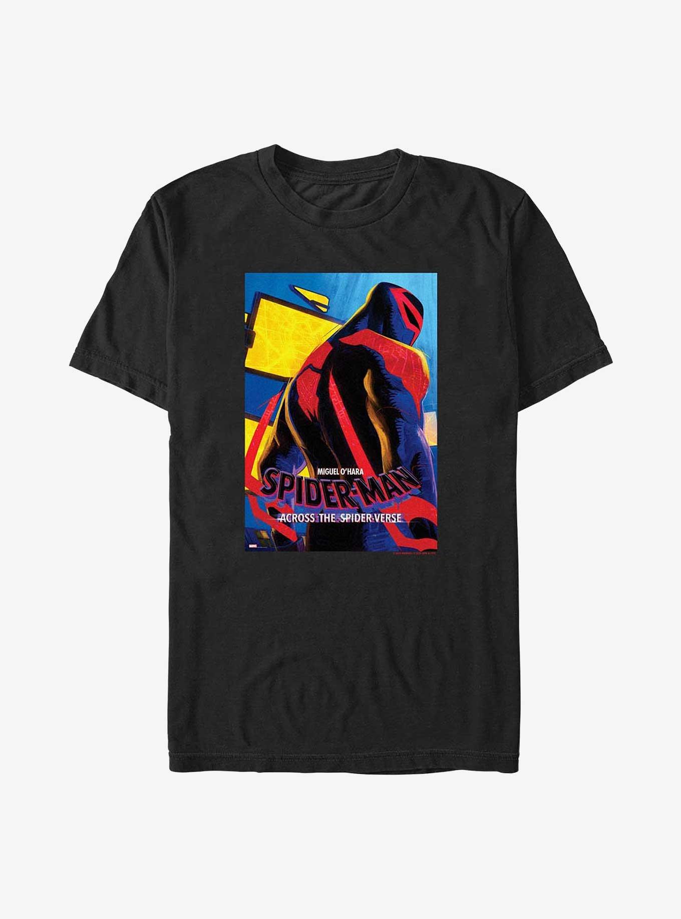 Marvel Spider-Man: Across The Spider-Verse Spider-Man 2099 Miguel Poster Big & Tall T-Shirt, BLACK, hi-res