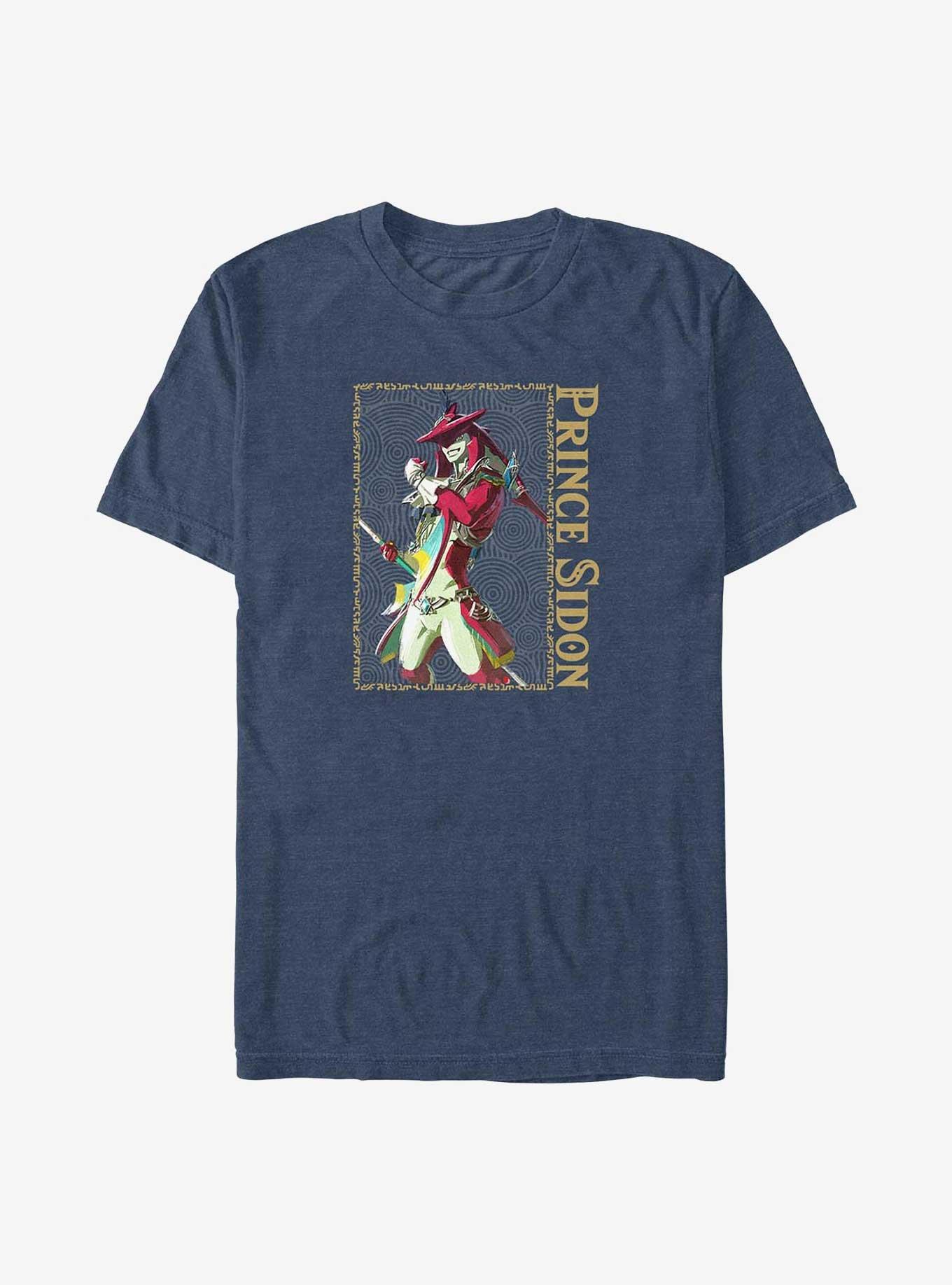 The Legend of Zelda: Tears of the Kingdom Prince Sidon Big & Tall T-Shirt, NAVY HTR, hi-res