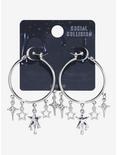 Social Collision® Drippy Star Hoop Earrings, , hi-res