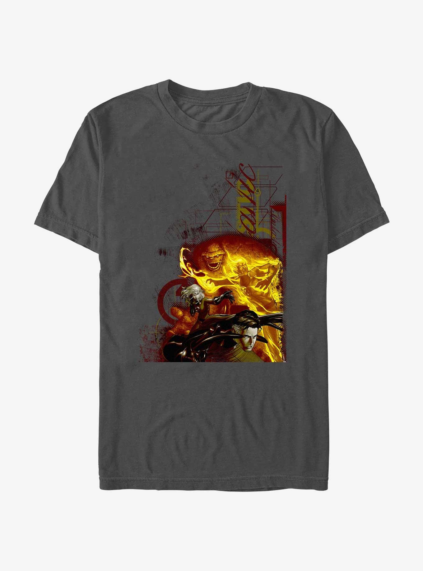 Marvel Fantastic Four Fight Four T-Shirt, CHARCOAL, hi-res