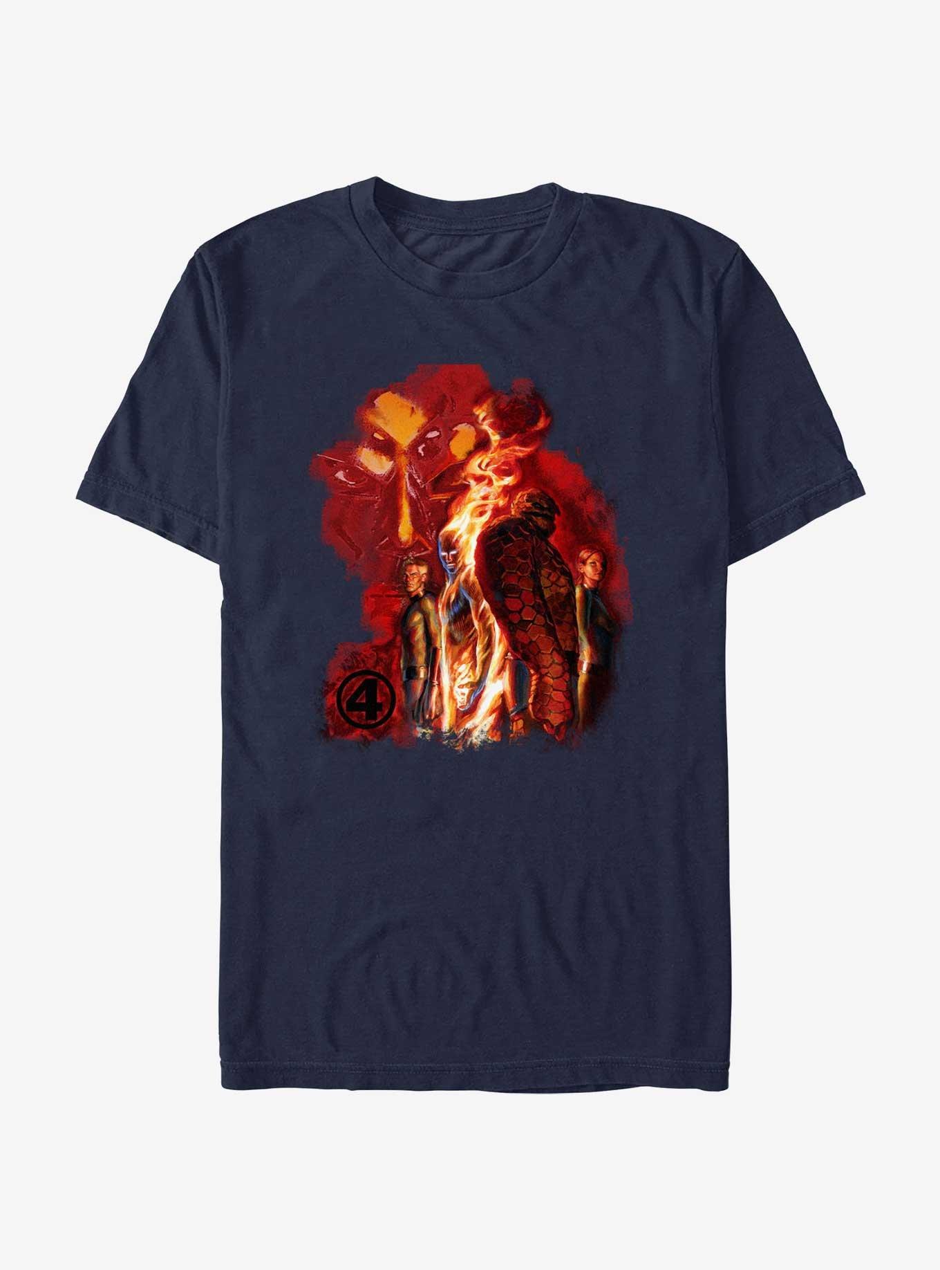 Marvel Fantastic Four Flame Face T-Shirt