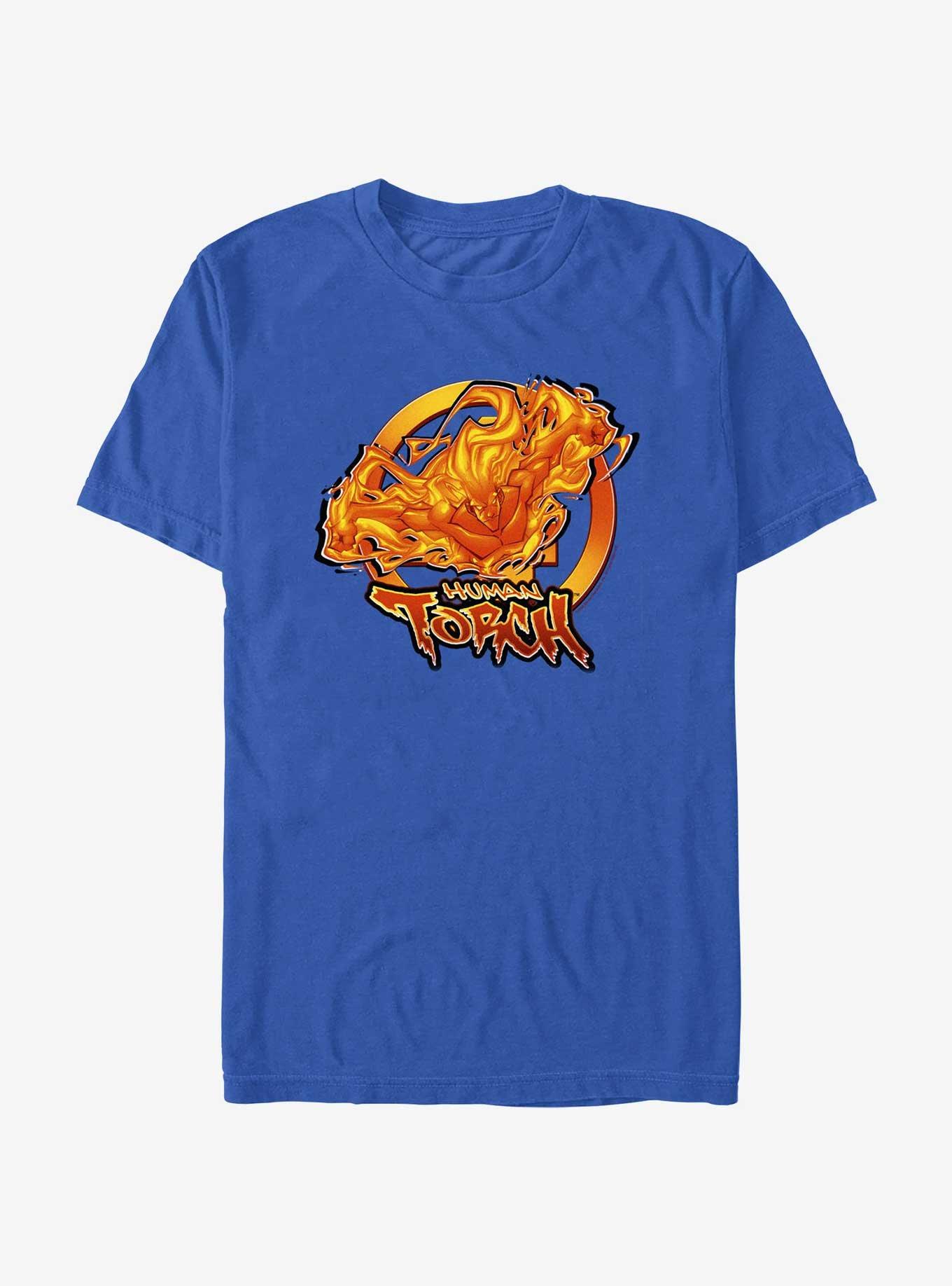 Marvel Fantastic Four Human Torch Badge T-Shirt