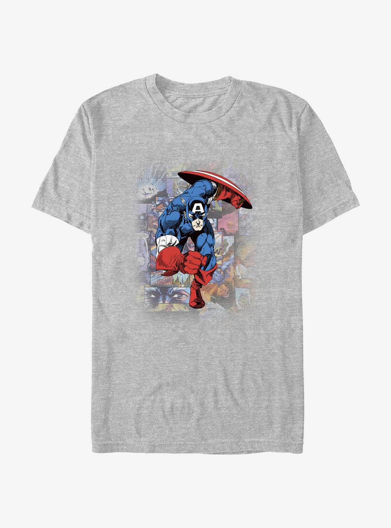 Marvel Captain America Wing Head T-Shirt, ATH HTR, hi-res