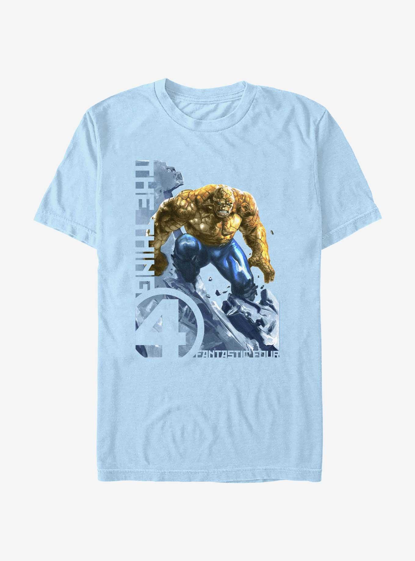 Marvel Fantastic Four Thing Crackle Skin T-Shirt, LT BLUE, hi-res