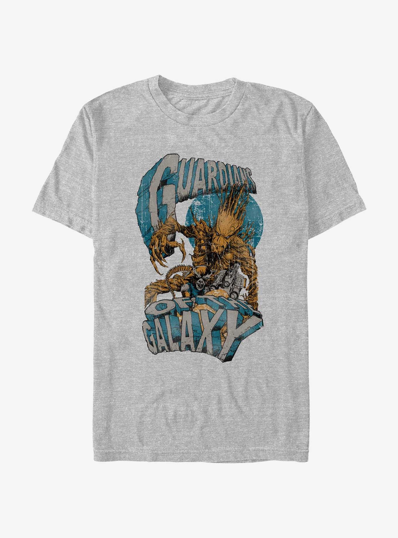 Marvel Guardians of the Galaxy Galaxy Rock Groot T-Shirt, ATH HTR, hi-res