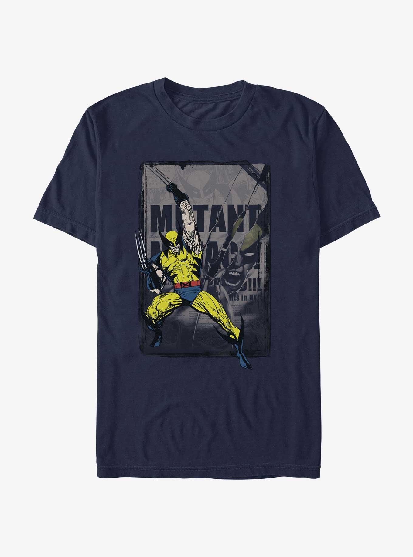 Marvel Wolverine Poker Face T-Shirt, NAVY, hi-res