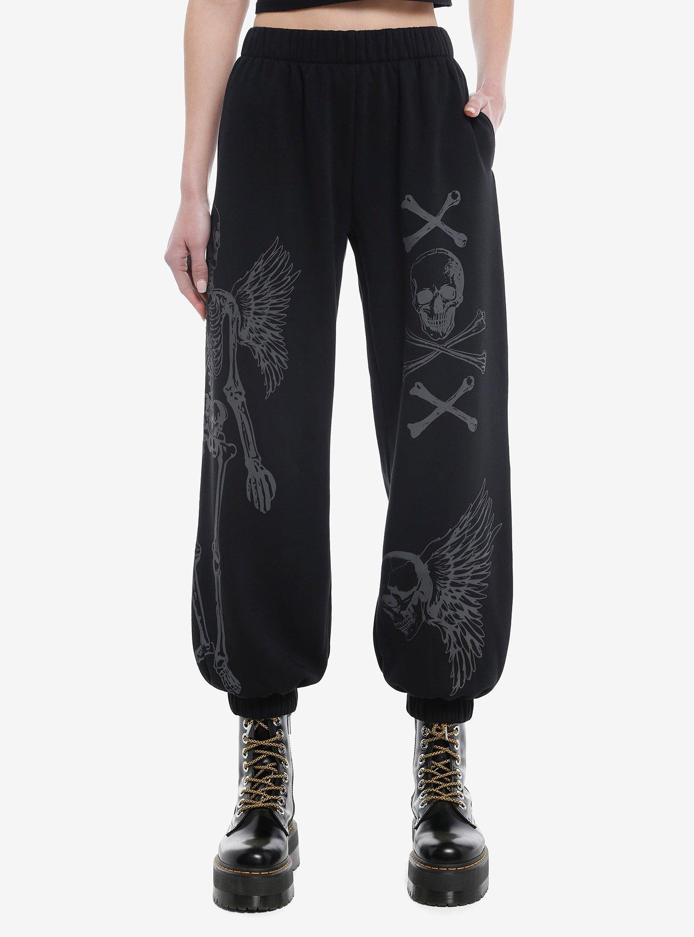 Skeletons Girls Jogger Sweatpants, BLACK, hi-res