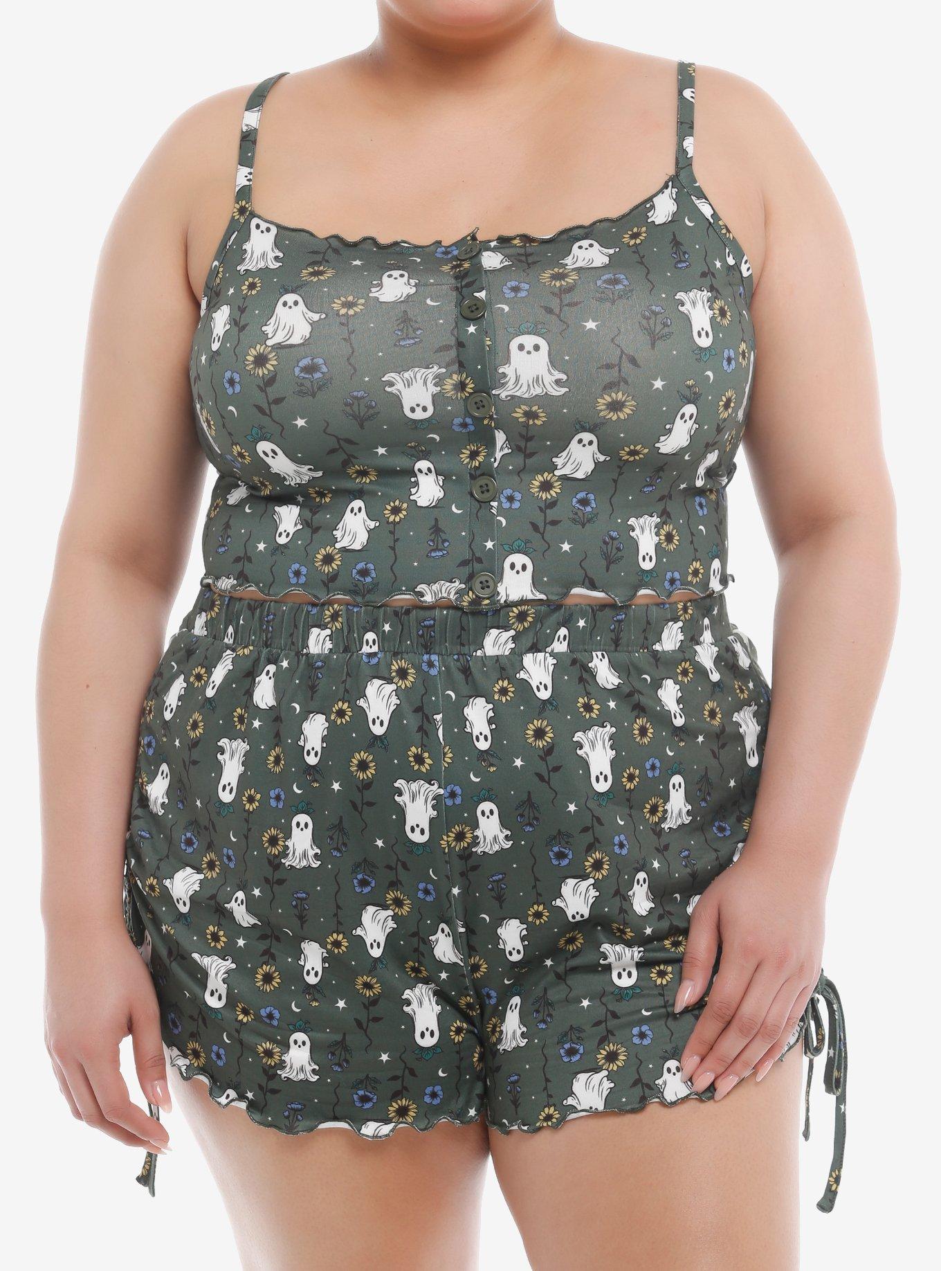 Thorn & Fable Floral Ghost Girls Lounge Set Plus Size, MULTI, hi-res