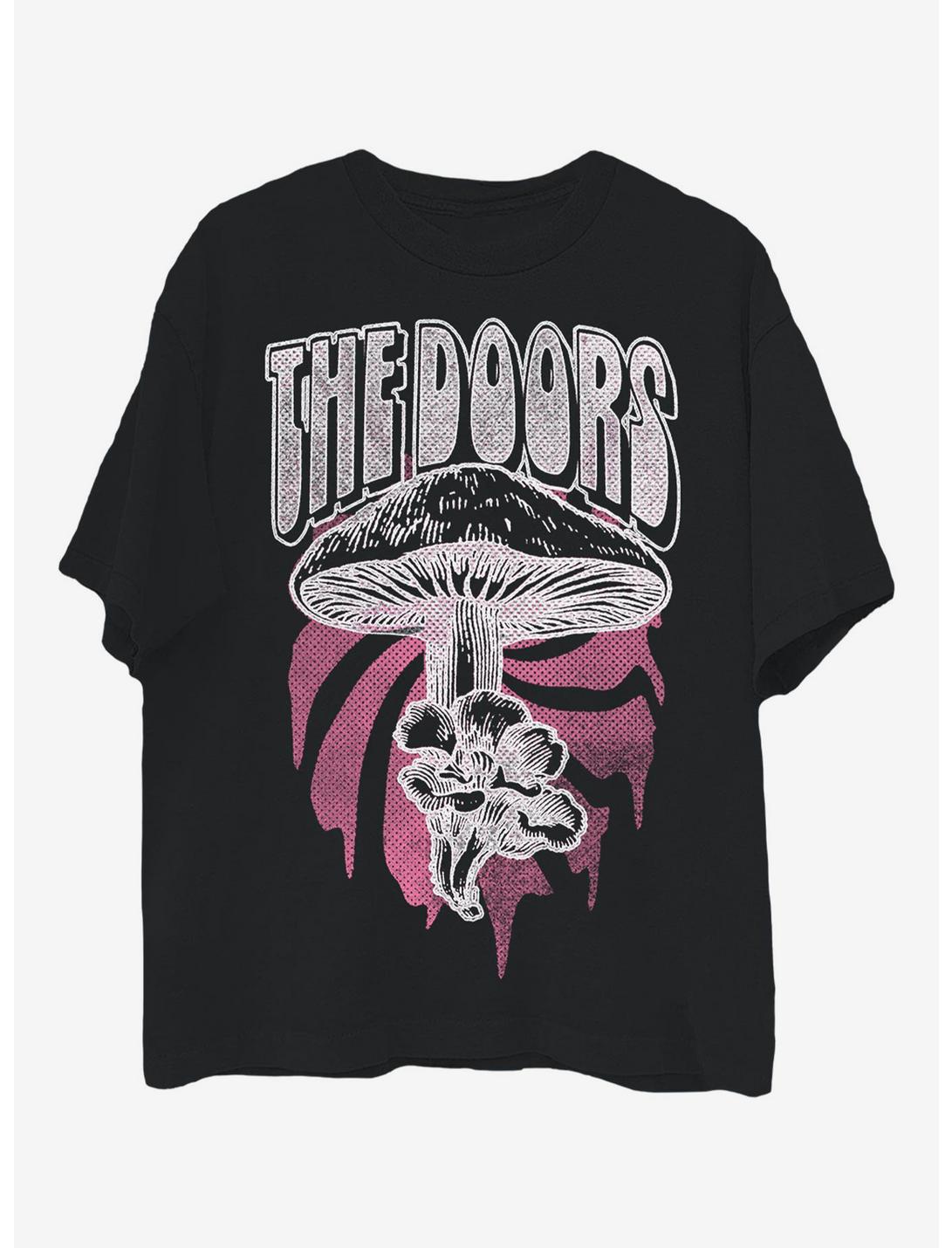The Doors Mushrooms Boyfriend Fit Girls T-Shirt, BLACK, hi-res