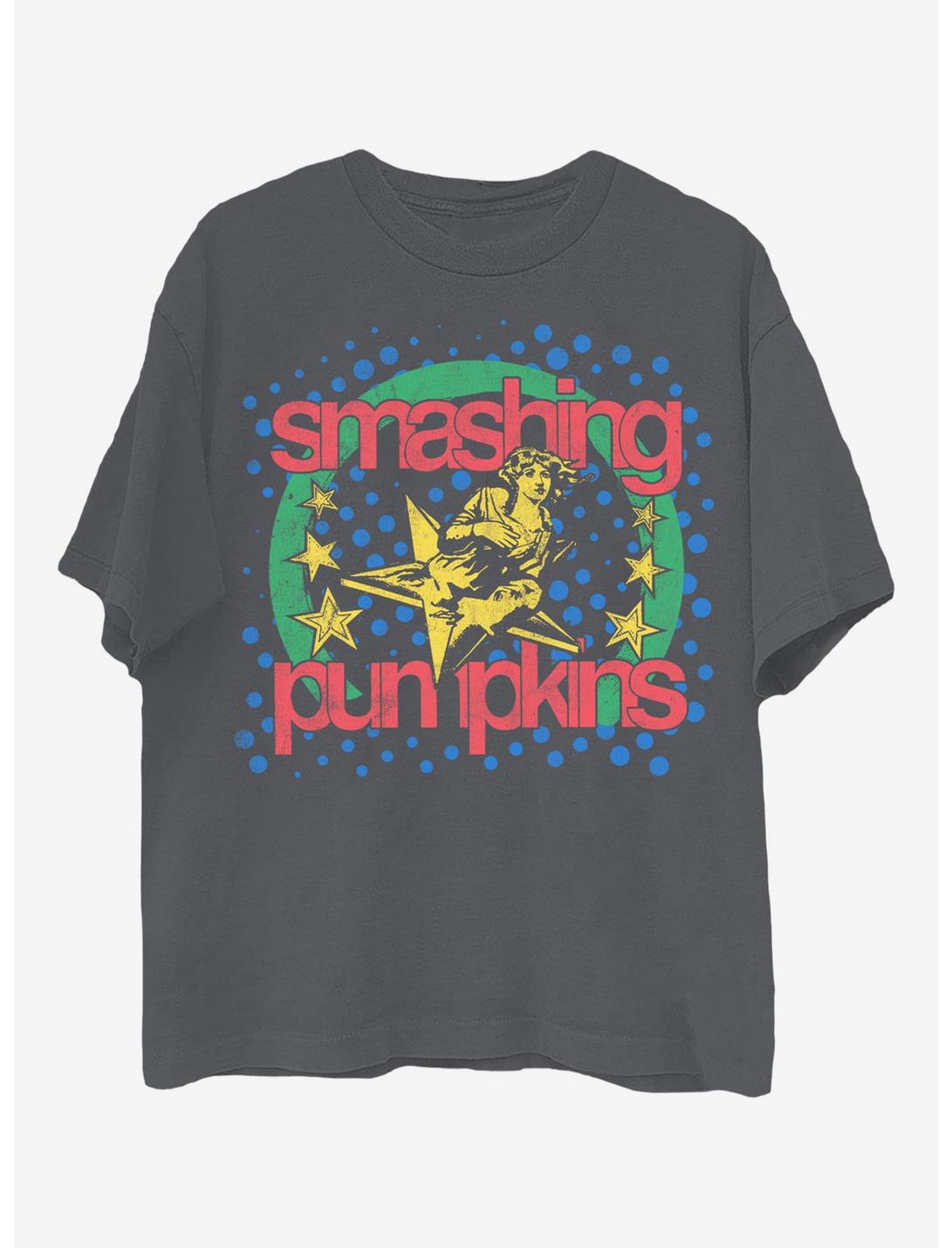 The Smashing Pumpkins Mellon Collie And The Infinite Sadness Stars Boyfriend Fit Girls T-Shirt, CHARCOAL, hi-res
