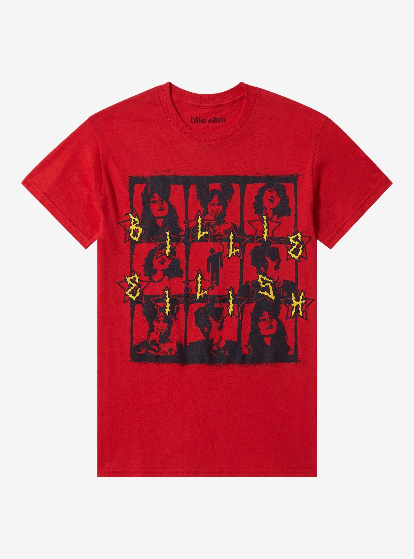 Billie Eilish Grid Boyfriend Fit Girls T-Shirt, , hi-res