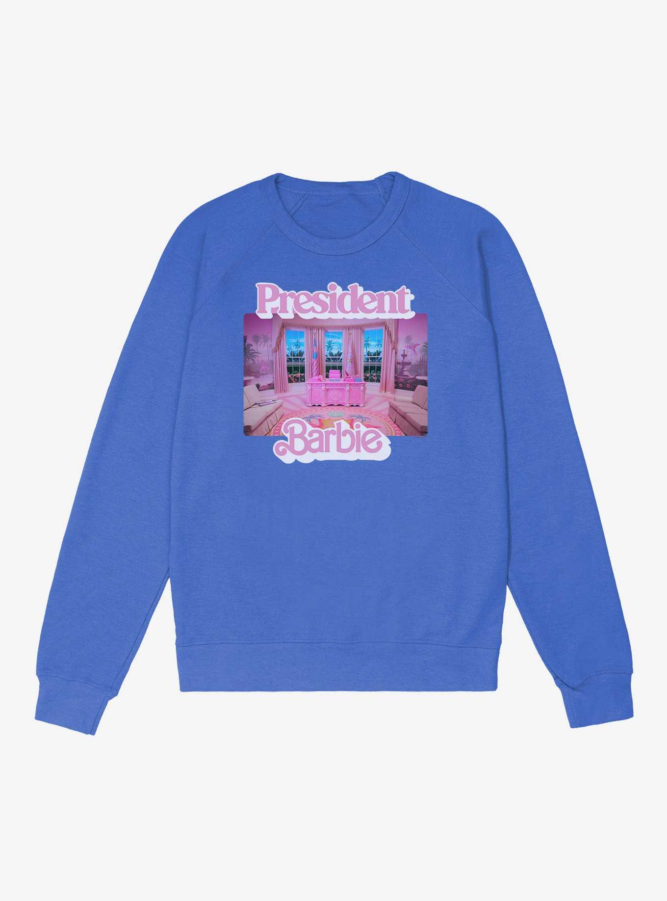 Barbie Movie President Barbie Pink Oval Office French Terry Sweatshirt, , hi-res