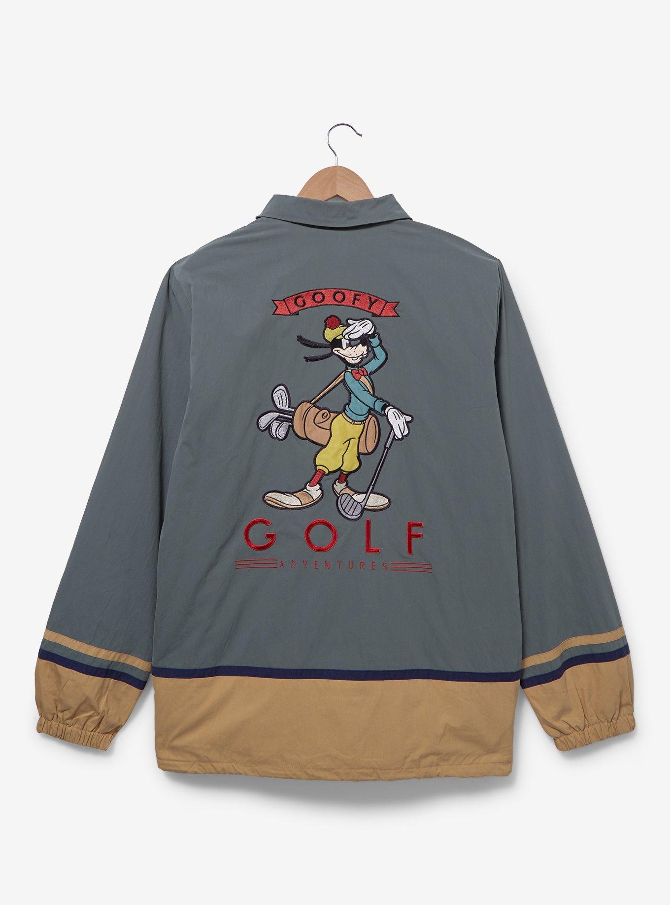 Disney Goofy Golf Embroidered Jacket — BoxLunch Exclusive, STRIPE - TAUPE, hi-res