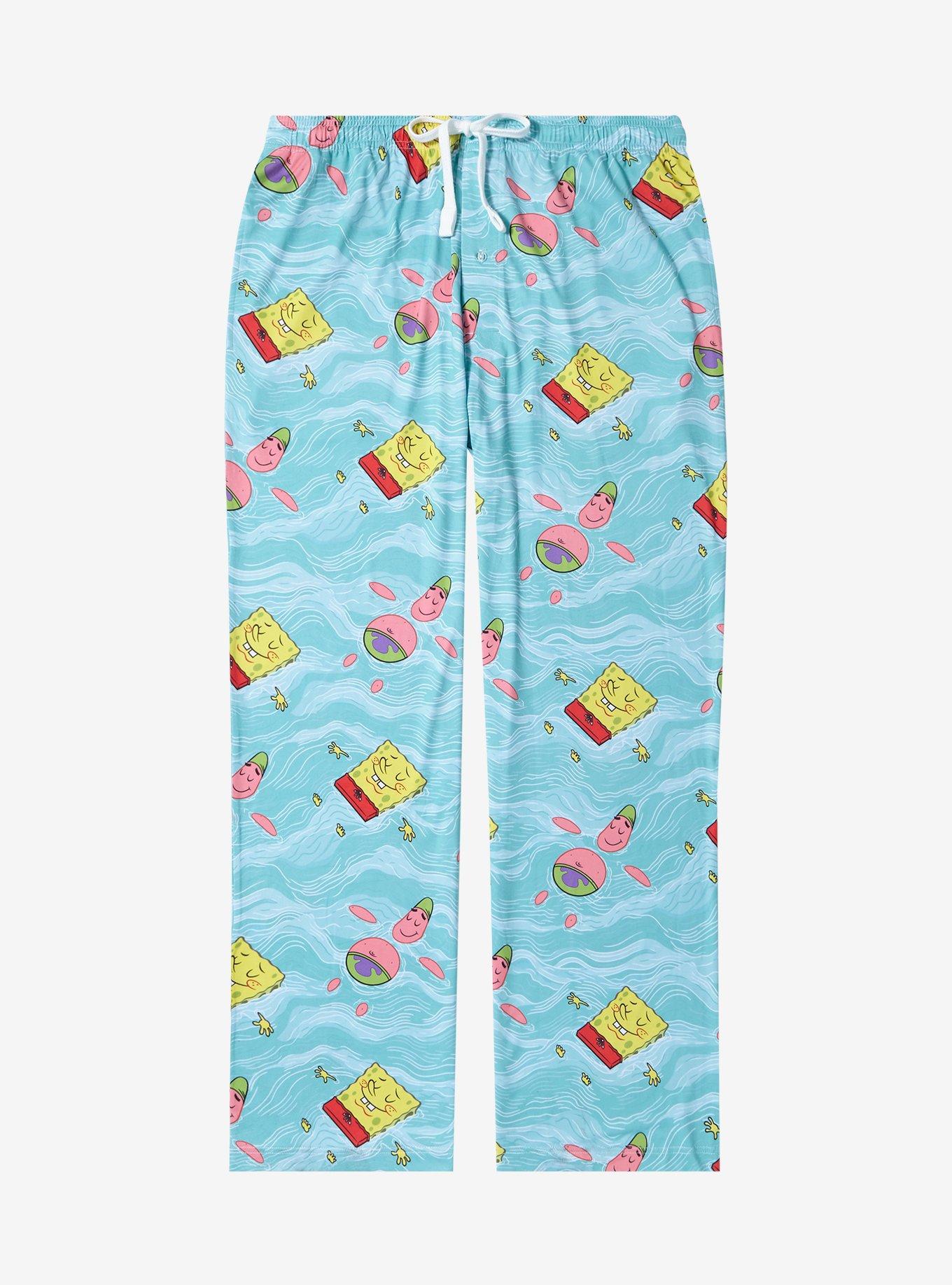 SpongeBob SquarePants Patrick and SpongeBob Swimming Allover Print Sleep Pants - BoxLunch Exclusive, , hi-res