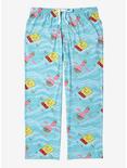 SpongeBob SquarePants Patrick and SpongeBob Allover Print Women's Plus Size Sleep Pants — BoxLunch Exclusive, BLUE, hi-res