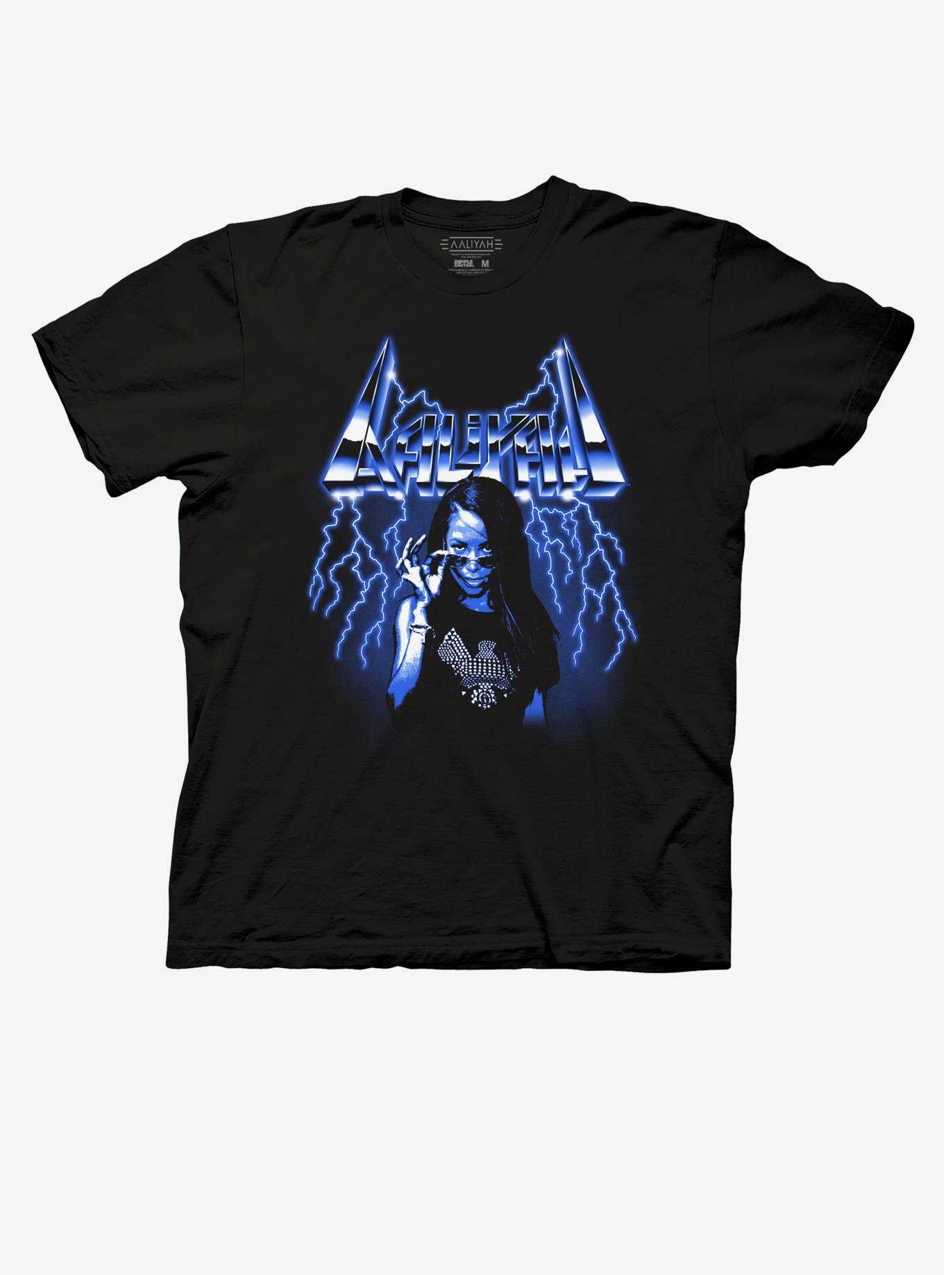 Aaliyah Chrome Logo Boyfriend Fit Girls T-Shirt, , hi-res