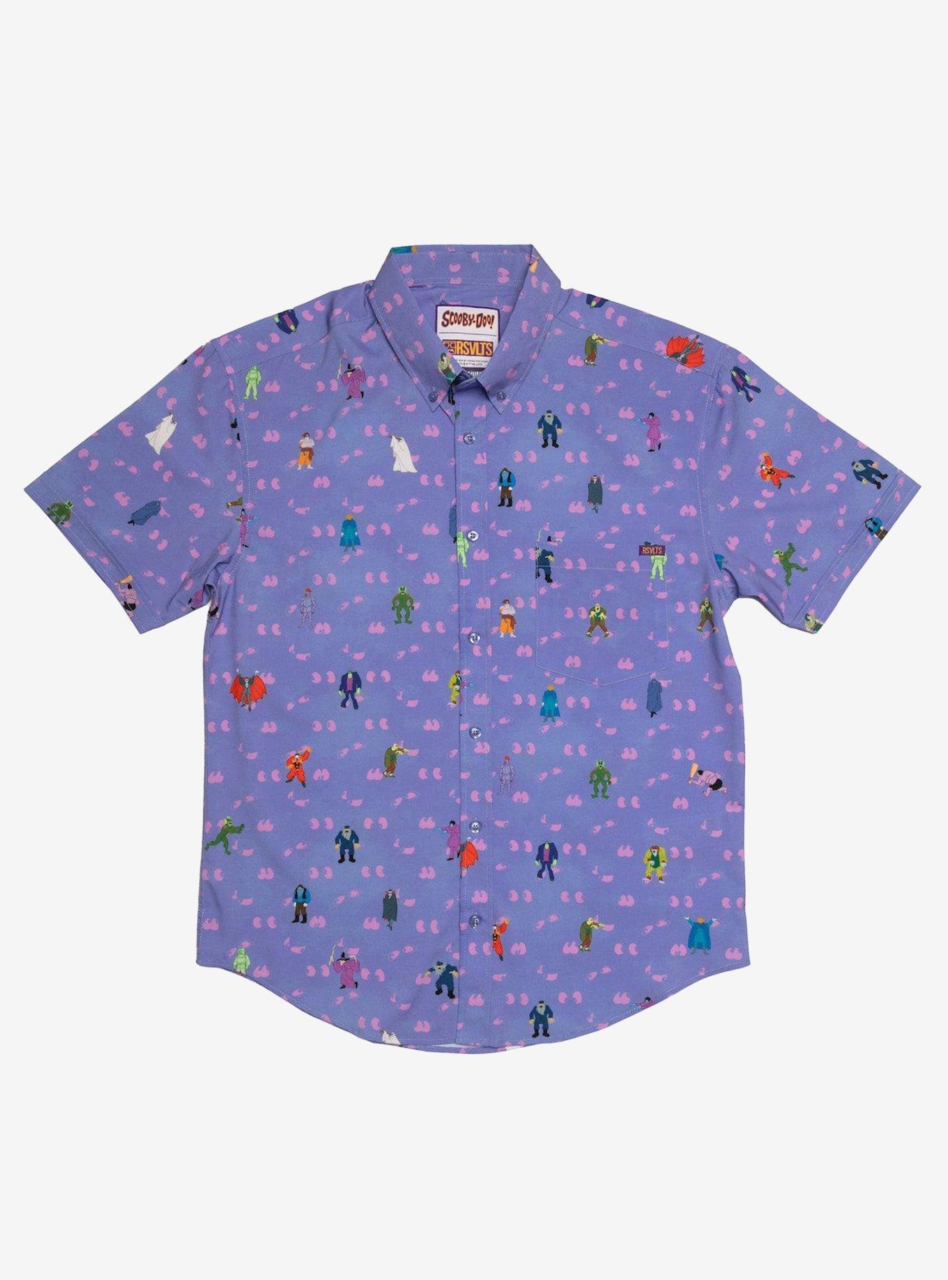 RSVLTS x Scooby-Doo! "Scoob Run!" Button-Up Shirt, PURPLE, hi-res