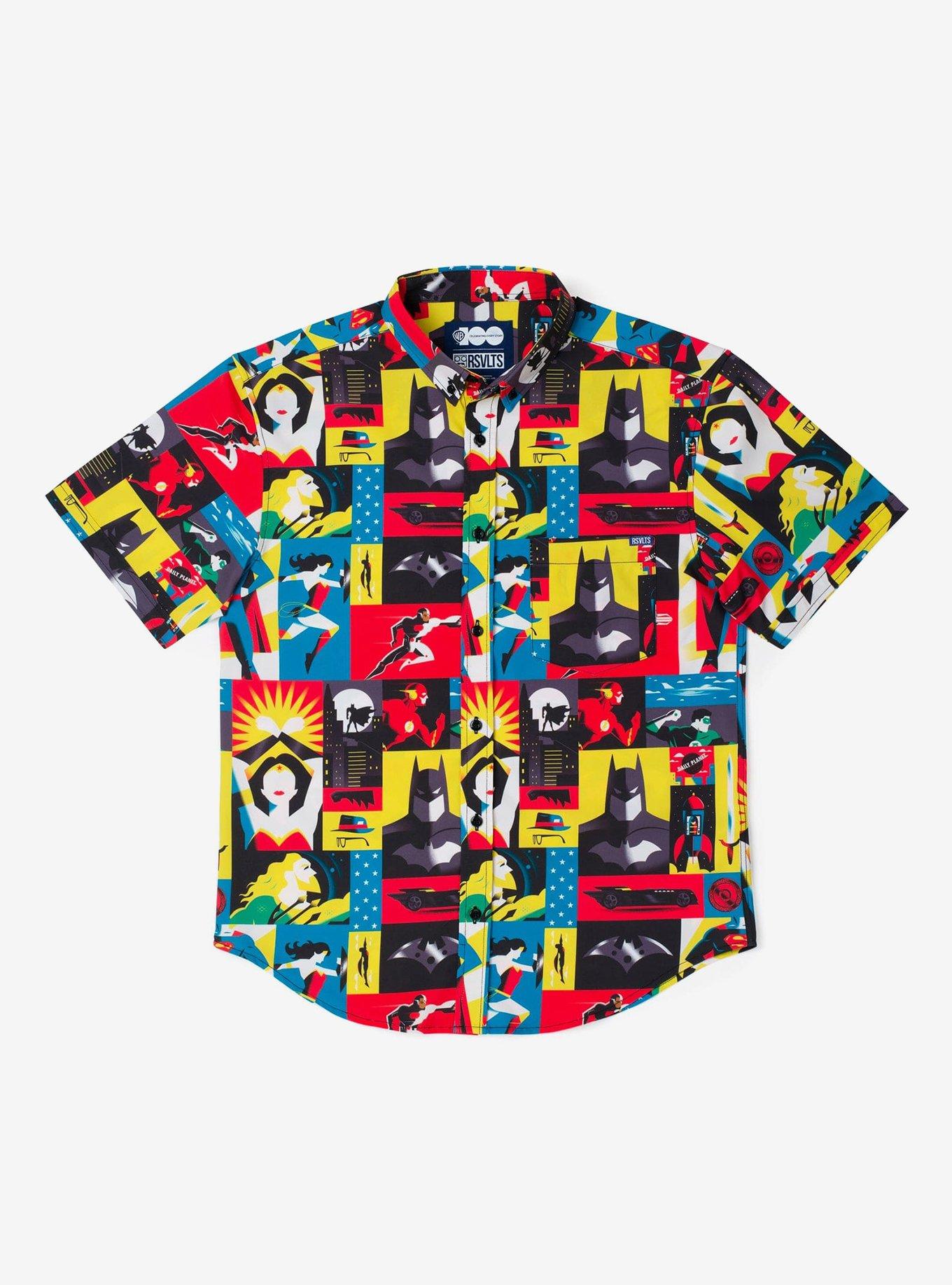 RSVLTS x Warner Bros. 100 "The Brave and The Bold" Button-Up Shirt, MULTI, hi-res