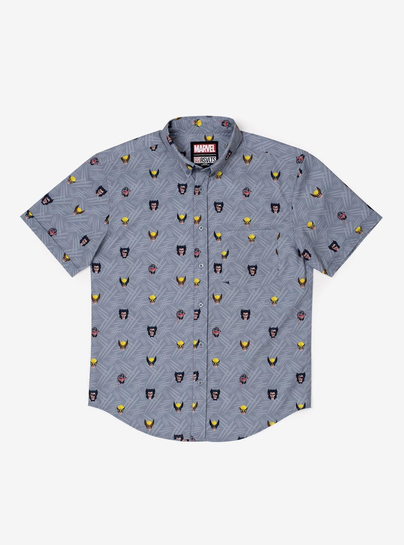 RSVLTS x Marvel X-Men "Lil Logans" Button-Up Shirt, GREY, hi-res