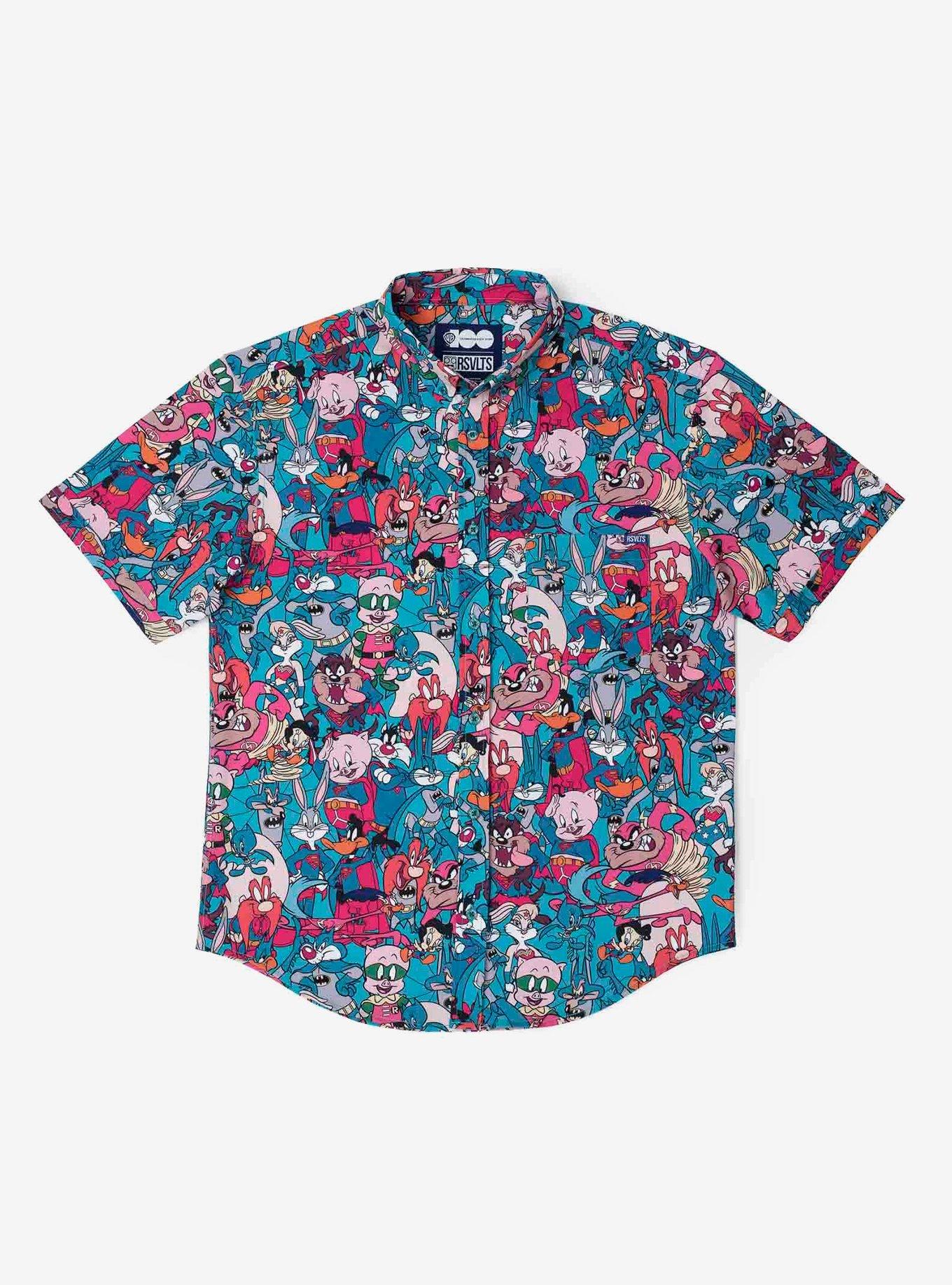 RSVLTS x Warner Bros. 100 "Looney Tunes Heroes" Button-Up Shirt, MULTI, hi-res